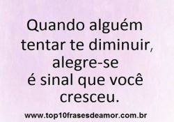 Se alguém tentar te diminuir
