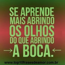 Se aprende mais abrindo os olhos