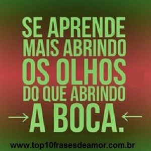 Se aprende mais abrindo os olhos