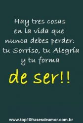 Hay tres cosas en la vida Hay tres cosas en la vida