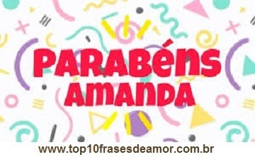 Parabéns Amanda!