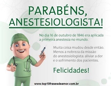 Parabéns Anestesiologista!