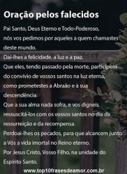 Oração pelos falecidos Oração pelos falecidos