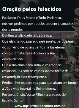 Oração pelos falecidos