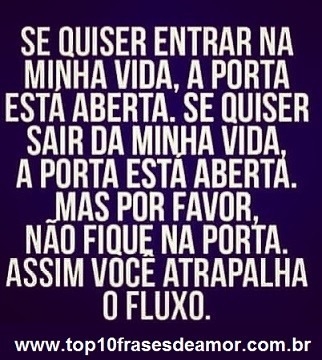 A porta está aberta