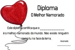 Diploma de melhor namorado Diploma de melhor namorado