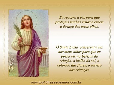 Oração à Santa Luzia