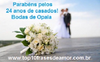 Parabéns pelos 24 anos de casados!