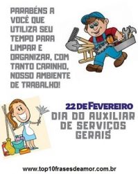 Parabéns Serviços Gerais! Parabéns Serviços Gerais!