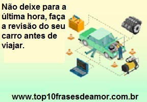 Não esqueça a revisão do carro