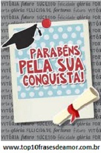 Parabéns pela conquista!