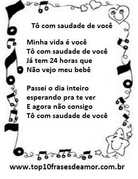 Tô com saudade de você