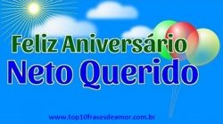 Feliz Aniversário Neto Querido
