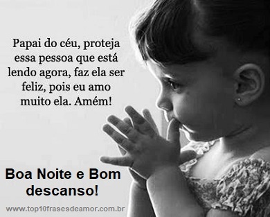 Boa noite e bom descanso