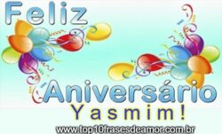 Feliz Aniversário Yasmim!