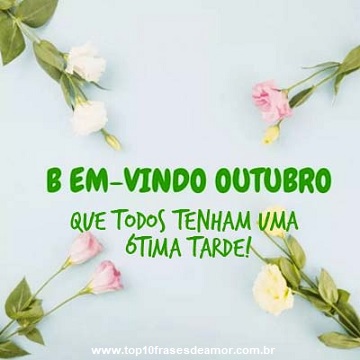 Bem vindo outubro