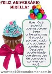 Feliz Aniversário Mirella!