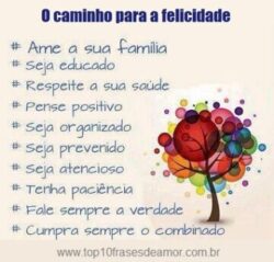 O caminho para a felicidade