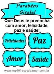 Parabéns Gisele! Parabéns Gisele!