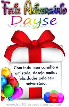 Feliz Aniversário Dayse