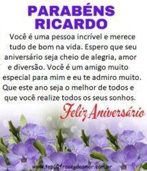 Parabéns Ricardo! Parabéns Ricardo!