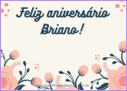 Feliz Aniversário Briano! Feliz Aniversário Briano!
