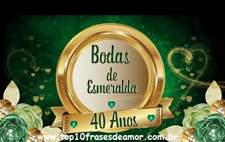 Feliz Bodas de Esmeralda!