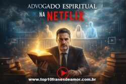 Advogado Espiritual na Netflix Advogado Espiritual na Netflix – imagem promocional que mistura literatura e streaming, mostrando um advogado com livro iluminado em tribunal celestial.