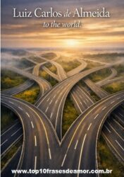 Luiz Carlos de Almeida Luiz Carlos de Almeida — Aerial view of multiple highways diverging and converging under a golden sunrise, symbolizing the author’s journey and expansion to the world.