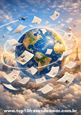 Frases de Amor — artigos e palavras voando pelo mundo, conectando leitores de diferentes países em uma rede global de sentimentos e inspiração.